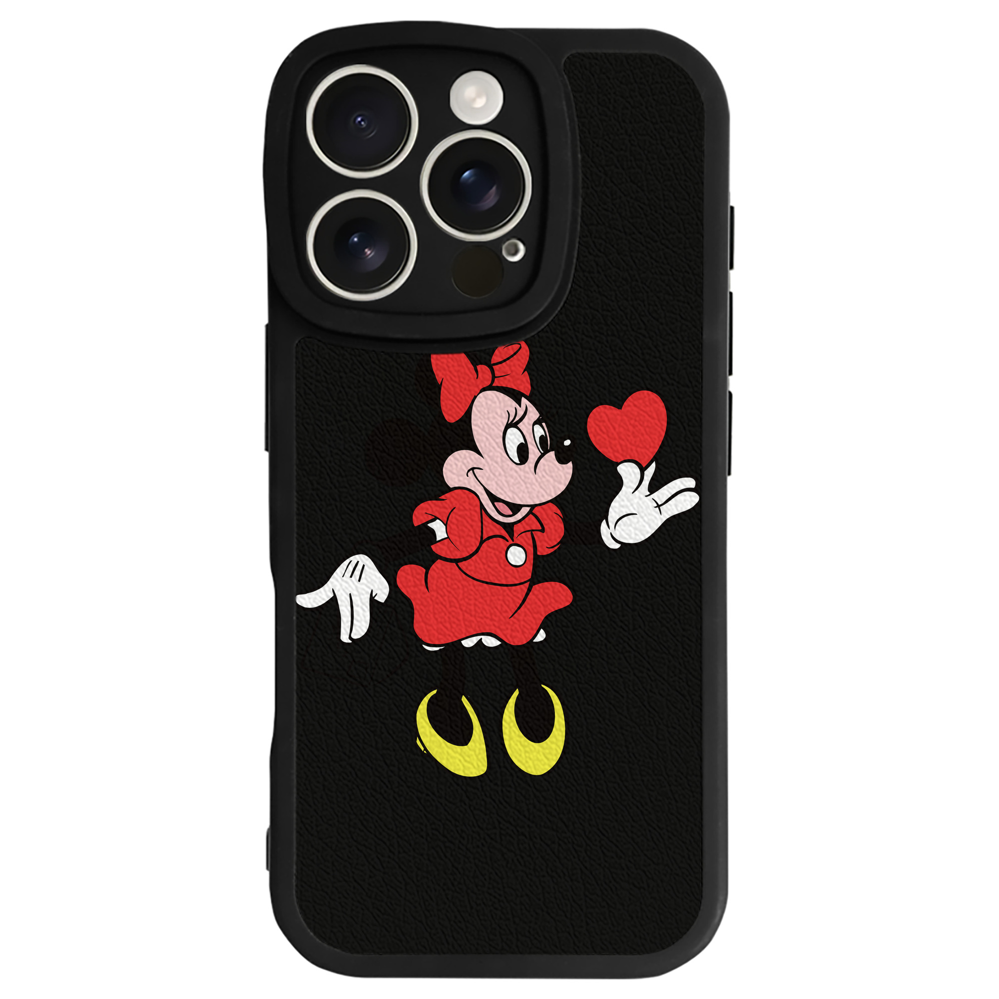 （画像用） ミッキーマウス Mickey Mouse 【iPhone 16シリーズ対応】シリコンスマホケース（レザー調） 材質：シリコン
